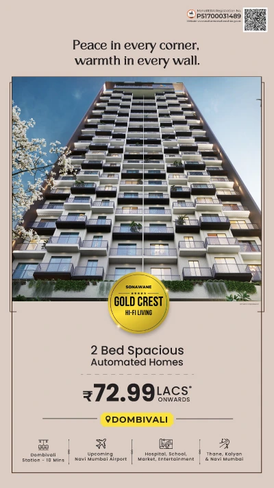 1 & 2 BHK Gold Crest Dombivli Mobile Banner